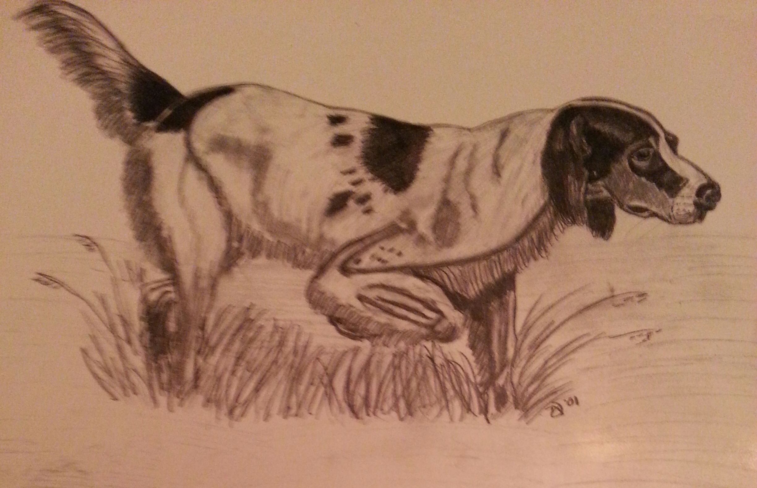 2448x1579 Hunting Is An Original Pencil Drawing By Artist Teri A. Davis