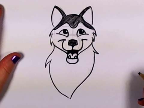 480x361 How To Draw A Husky