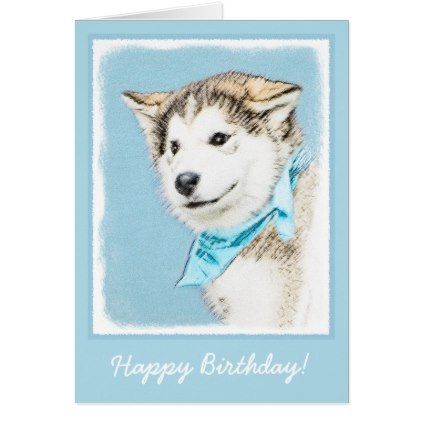 422x422 Siberian Husky Puppy Card
