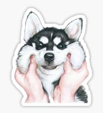210x230 Husky Drawing Stickers Redbubble