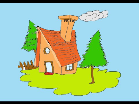 480x360 How To Draw A Beautiful Hut
