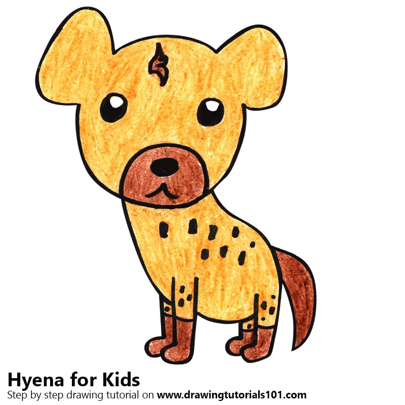 800x800 Learn How To Draw A Hyena For Kids (Animals For Kids) Step By Step