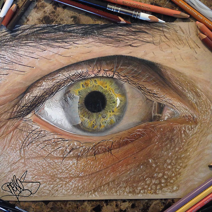880x880 19 Year Old Artist Draws Unbelievably Realistic Eyes Using Just