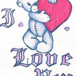 250x250 I Love You Drawing, Pencil, Sketch, Colorful, Realistic Art Images