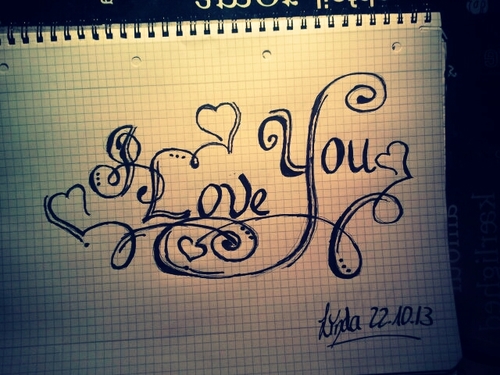 500x375 I Draw Something For You It Say's I Love You.