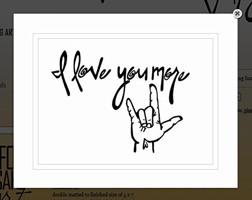 500x396 Von.g Art Original Sayingquote I Love You More Sign
