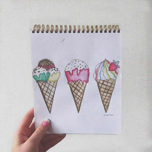 500x500 Ice Cream Drawing Uploaded By Suzanna Zijlstra