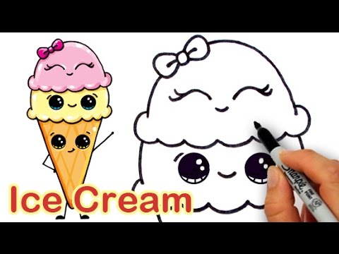 480x360 How To Draw Cartoon Ice Cream On A Cone Cute And Easy