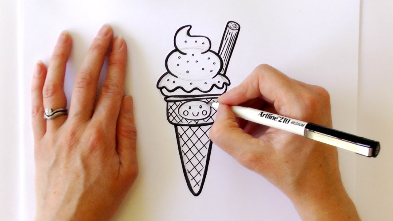 1280x720 How To Draw A Cartoon Ice Cream Cone