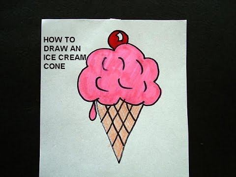 480x360 How To Draw An Ice Cream Cone. Learn To Draw For Kids, Free Video