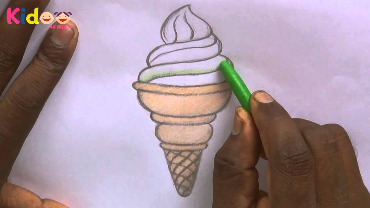 1280x720 Ice Cream Drawing Learning For Kids! Easy Tutorials