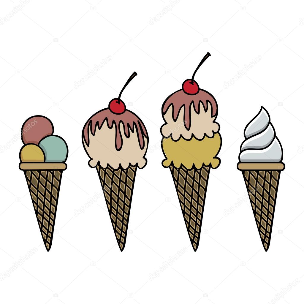 1024x1024 Ice Cream Drawing Stock Vector Grgroupstock