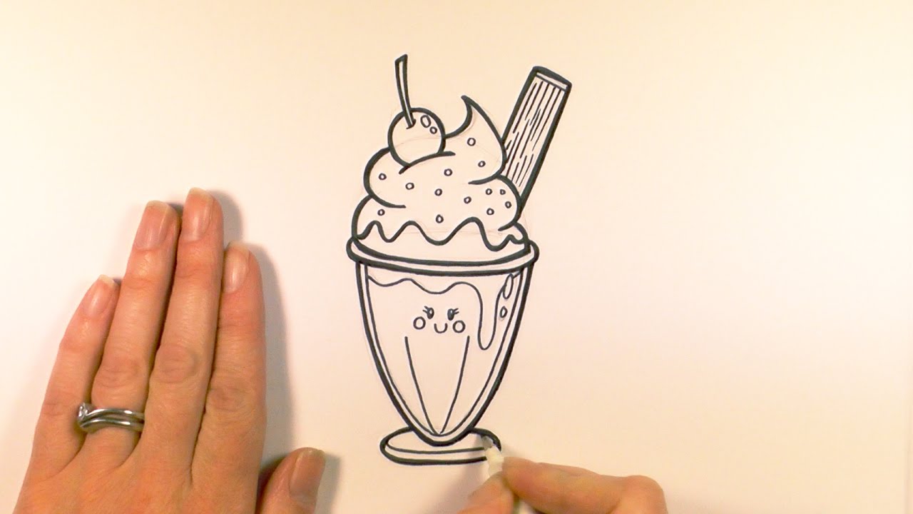 1280x720 How To Draw A Cartoon Ice Cream Sundae