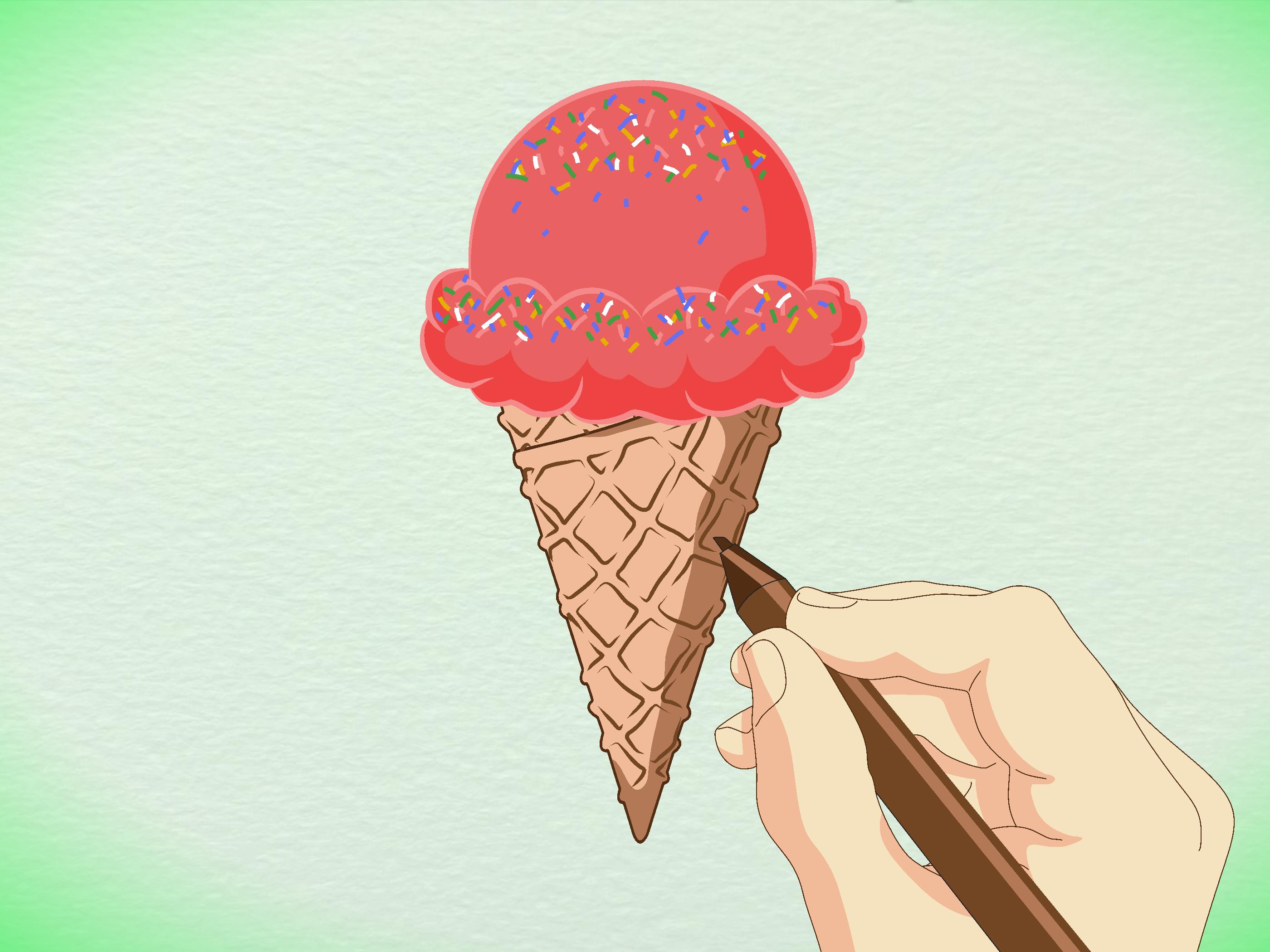 2800x2100 How To Draw A Detailed Ice Cream Cone (With Pictures)