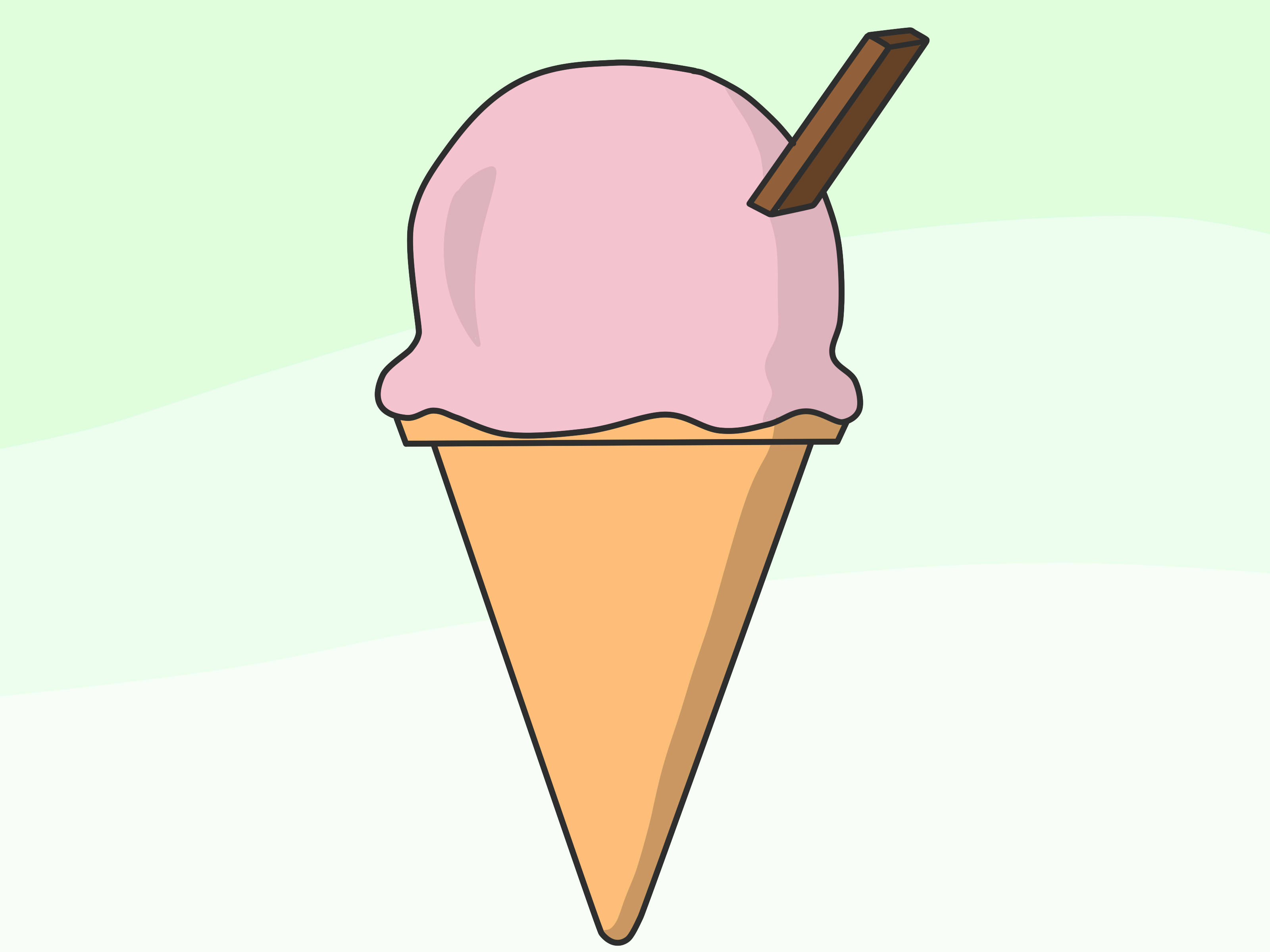 3200x2400 How To Draw A Simple Ice Cream Cone 11 Steps (With Pictures)