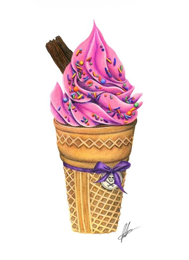 660x905 Ice Cream Pencil Drawing Laura Scrapbook Food Ice