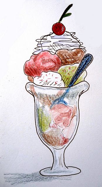 348x640 Yummy Sundae. 30 Day Drawing Challenge Art Drawing