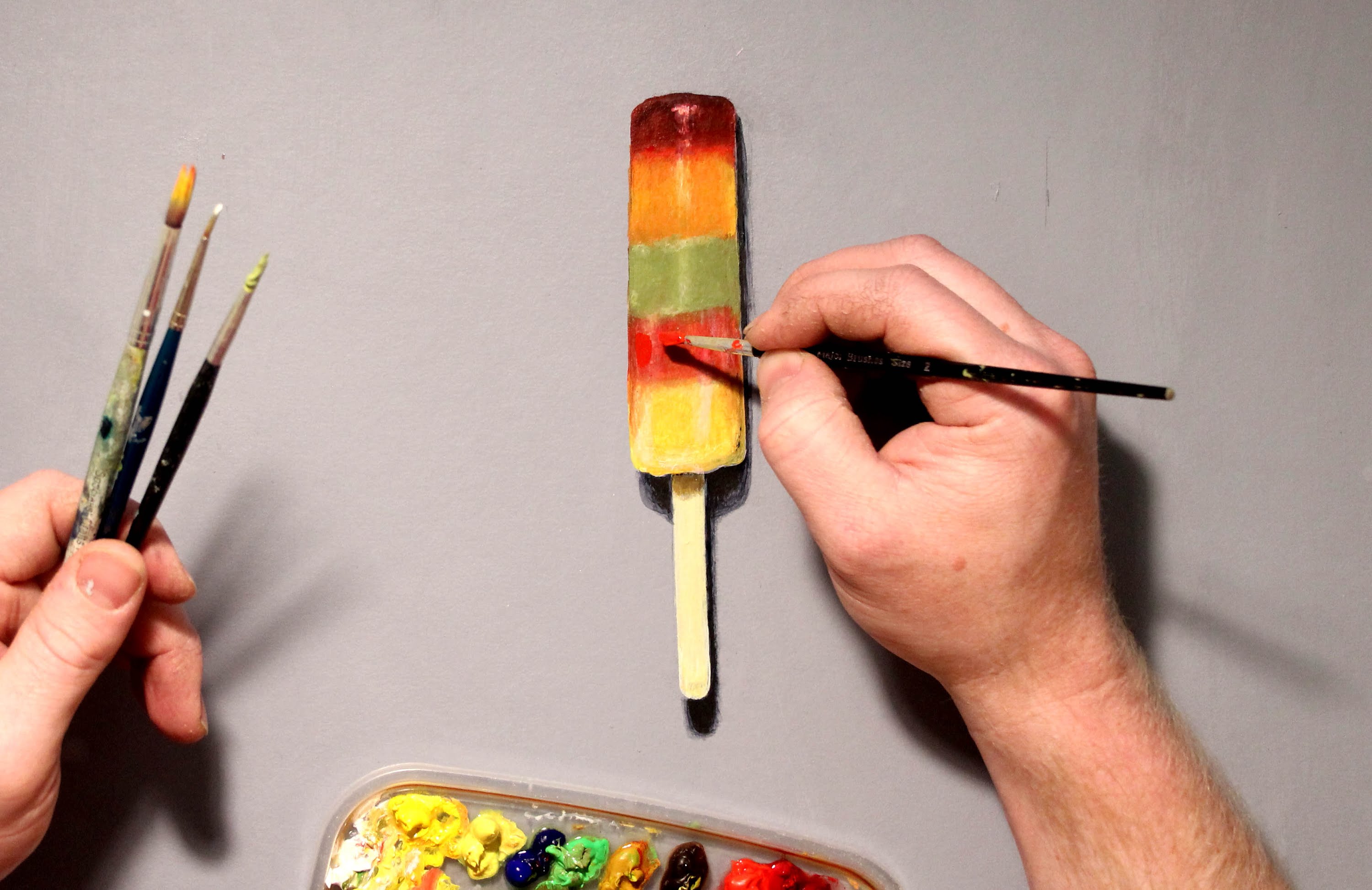 3000x1948 Magic Ice Pop Drawing Illusion