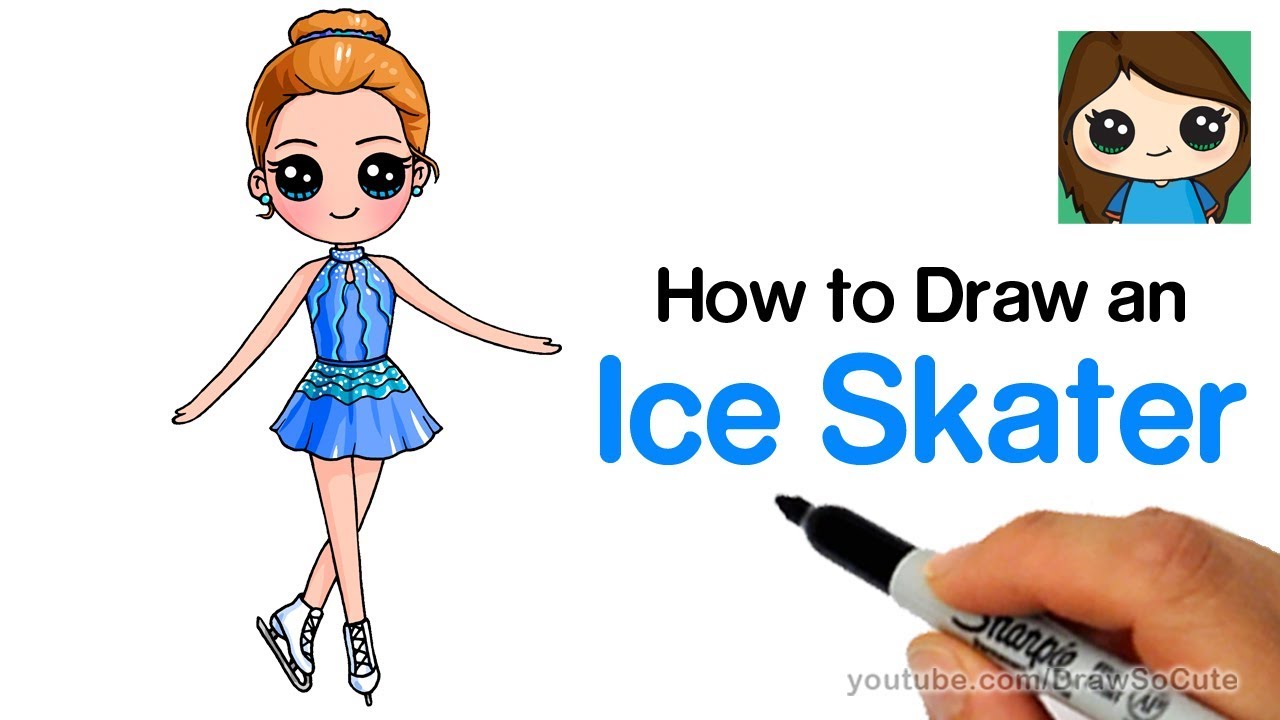 1280x720 How To Draw An Ice Skater Olympic Figure Skating