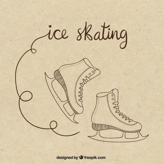 626x626 Ice Skating Drawing Vector Premium Download