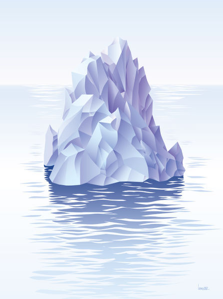 447x600 Iceberg Art Photography Drawing Art, Art Prints