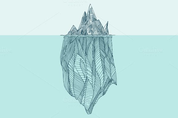 580x386 Illustration Of An Iceberg Creative, Illustrations And Tattoo