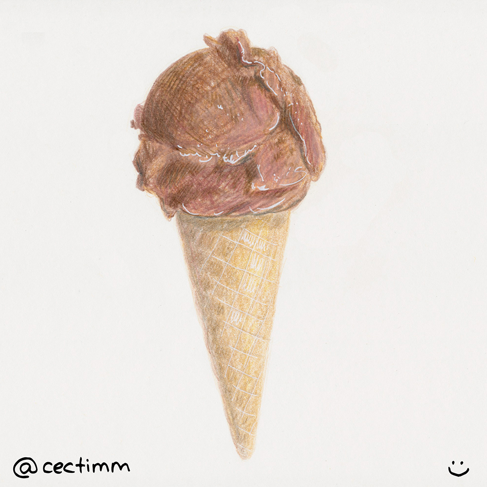 1000x1000 Drawing Chocolate Ice Cream