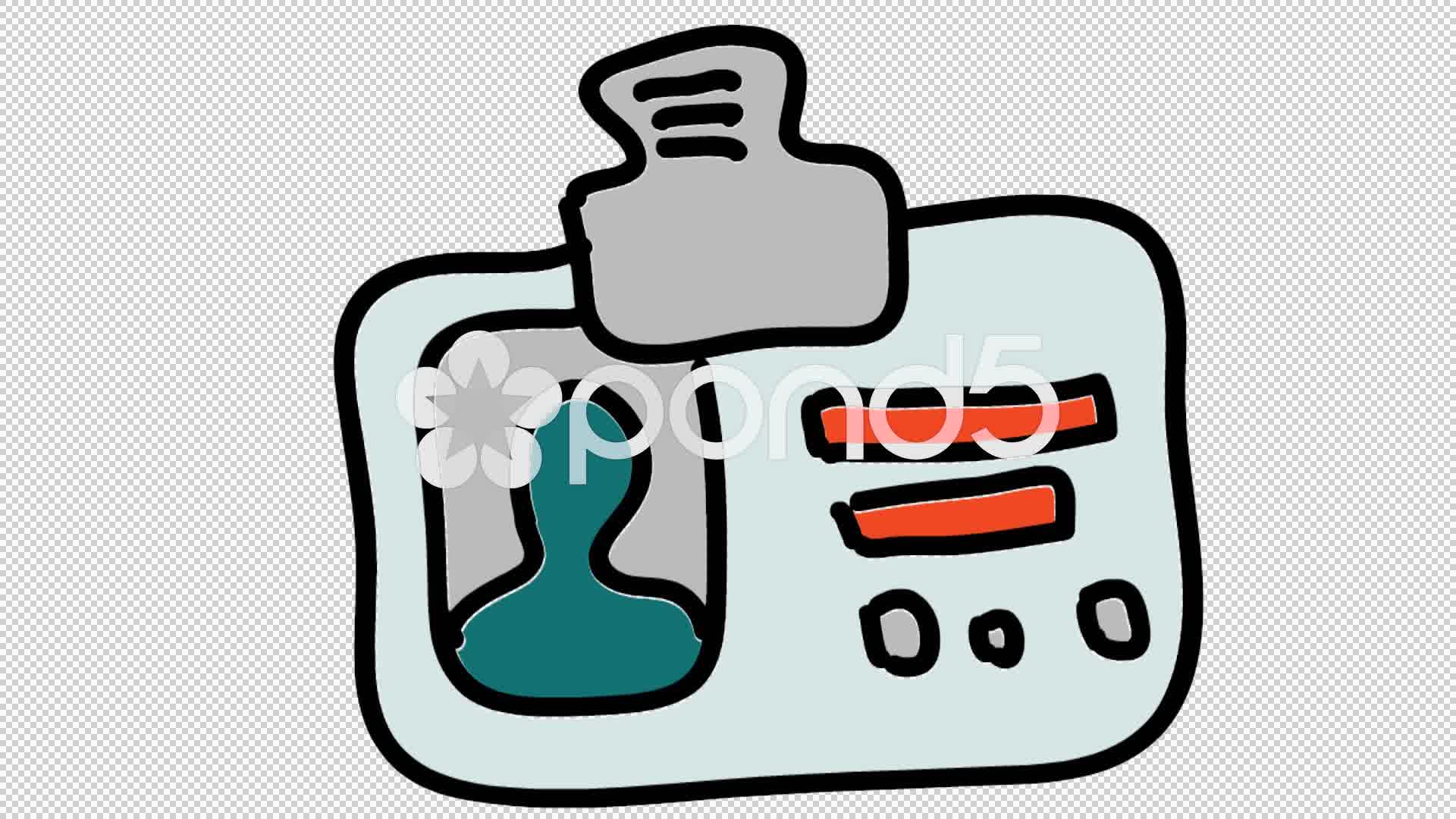 1920x1080 Id Card Line Drawing Animation Transparent Background ~ Video