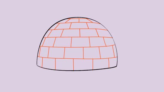 550x309 How To Draw An Igloo 5 Steps (With Pictures)