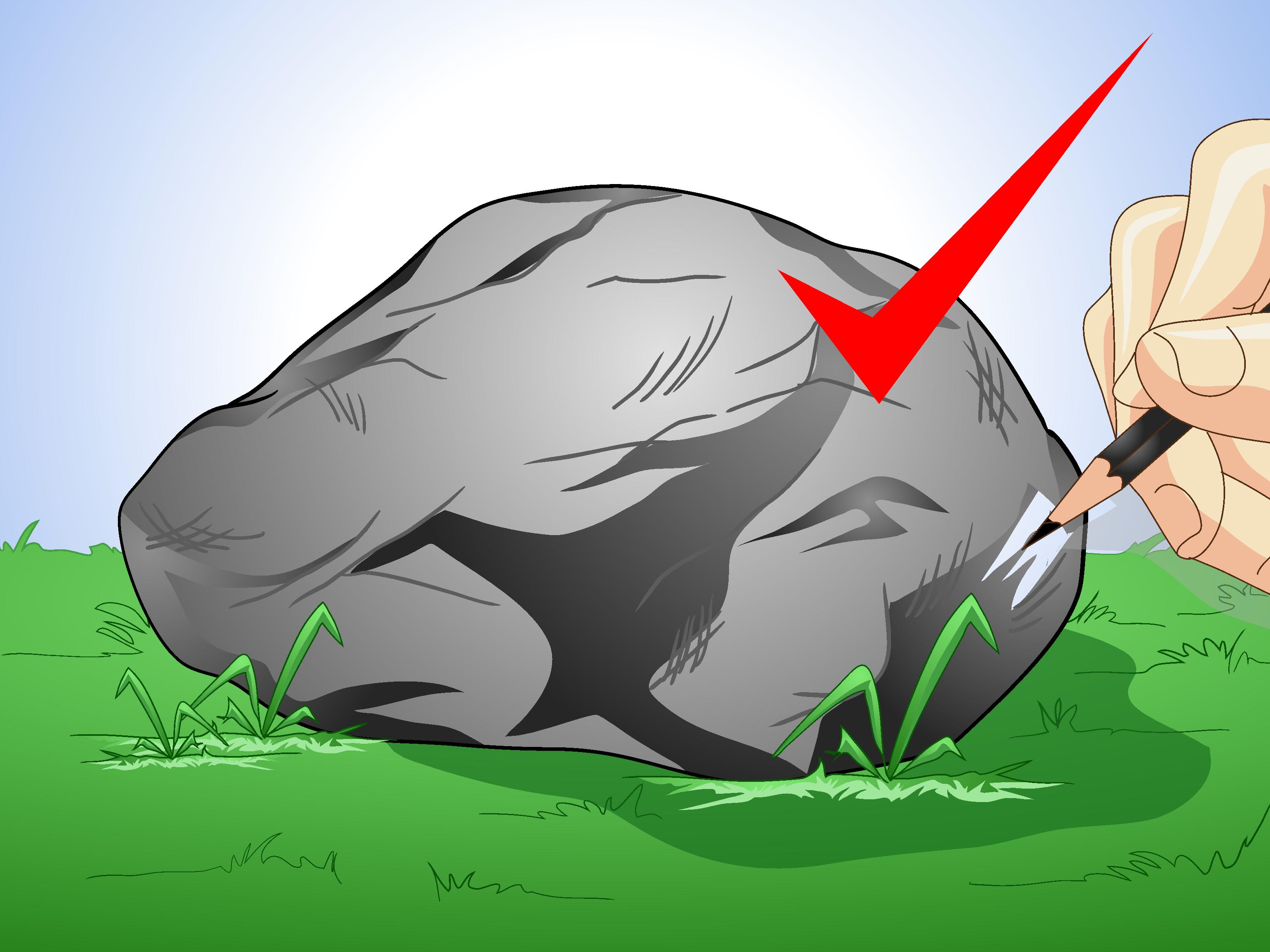 3200x2400 How To Draw A Rock 4 Steps (With Pictures)