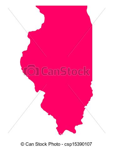 360x470 Map Of Illinois Vector Clipart