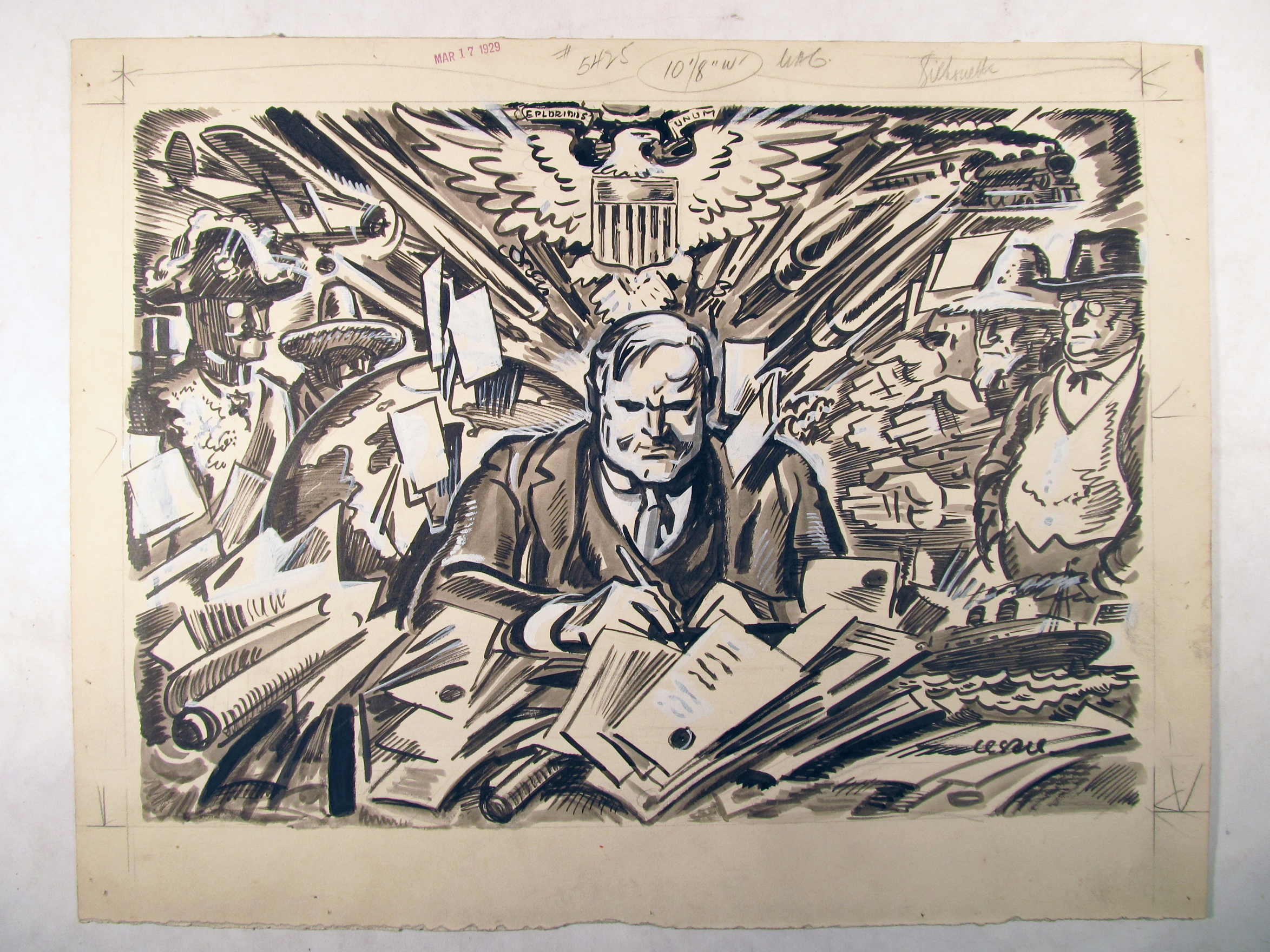 2347x1760 Fileherbert Hoover As The New President.illustration From March