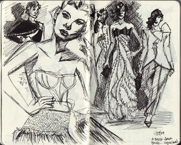 600x482 Inspiring Fashion Sketches Amp Illustrations