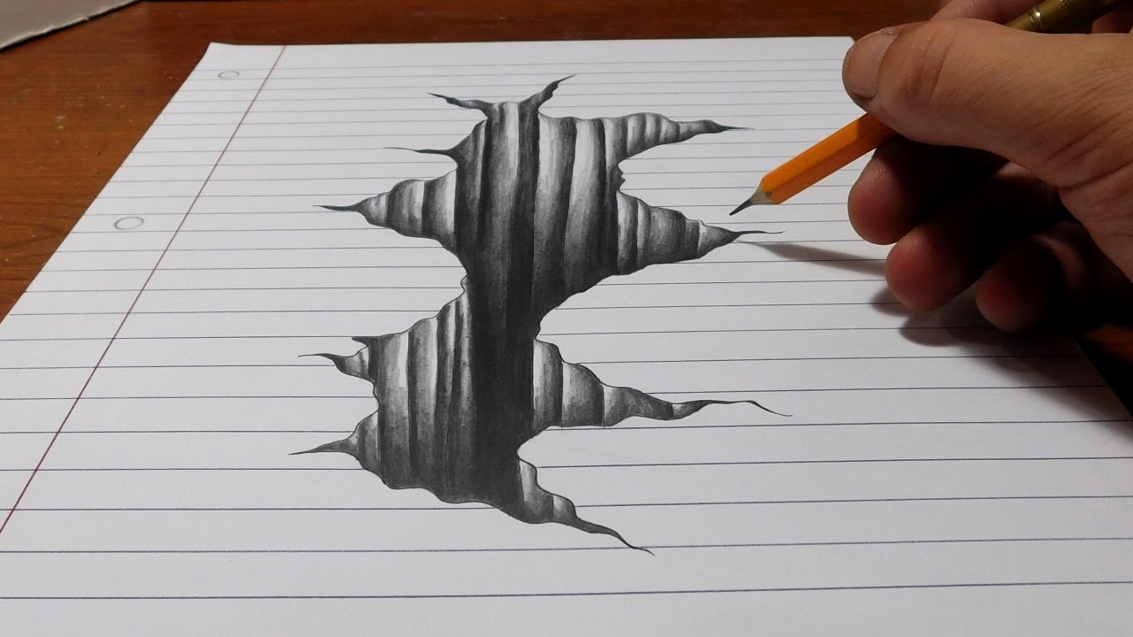 1280x720 Trick Art On Line Paper