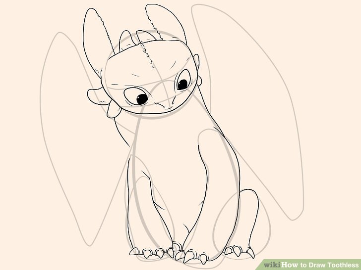728x546 How To Draw Toothless (With Pictures)