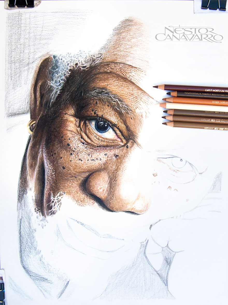 880x1178 My 50 Hour High Detail Drawing Of Morgan Freeman In Color Pencils