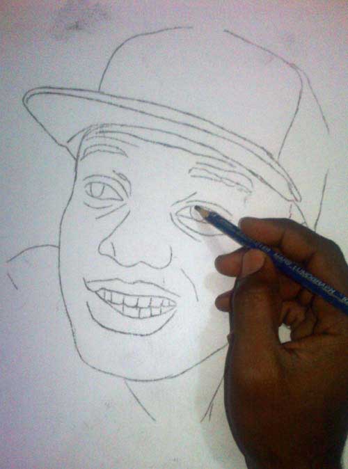 500x674 Drawing Of Wizkid By Ayeola Ayodeji, Best Portrait Artist In Nigeria
