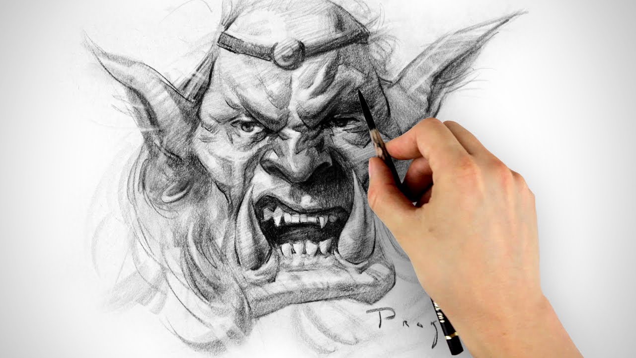 1280x720 Orc Drawing