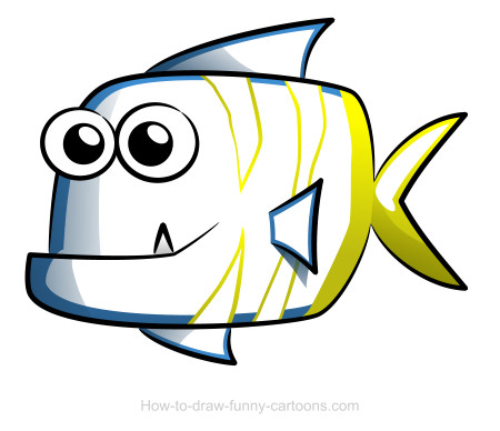 450x388 Fish Drawing (Sketching + Vector)