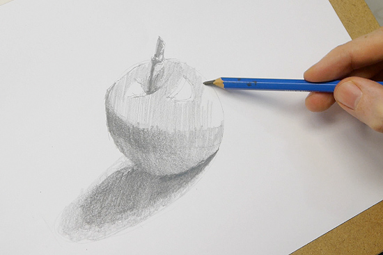 550x367 How To Shade With A Pencil Step By Step Drawing Demonstration