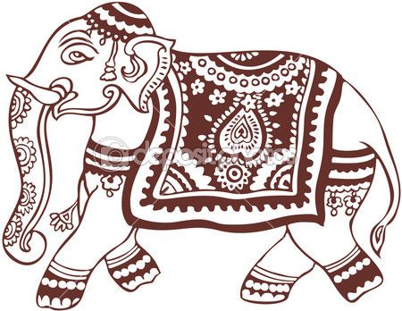 450x348 Indian Domestic Elephant Design Elephantes Drawing