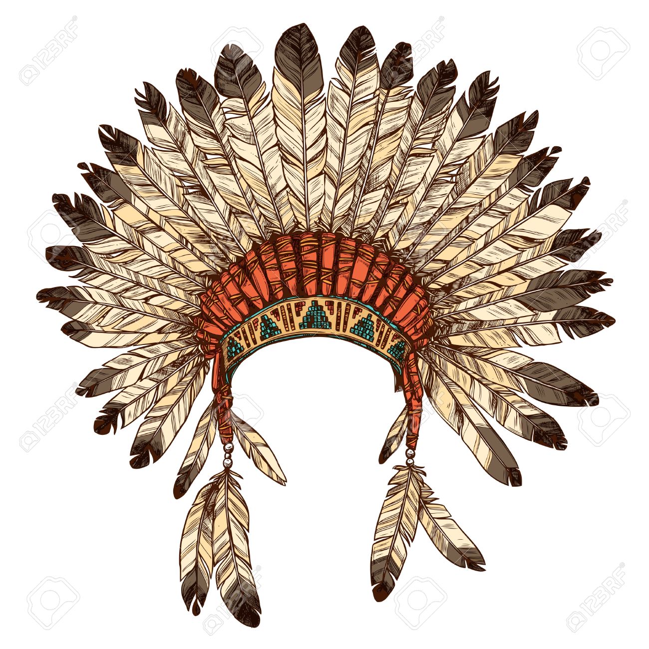 Indian Feathers Drawing at GetDrawings | Free download