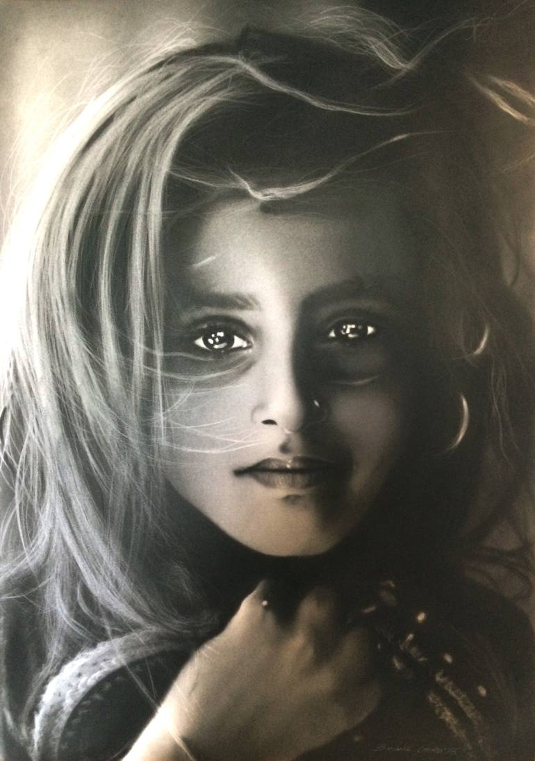 770x1094 Saatchi Art Indian Girl Drawing By Barbara Girotto