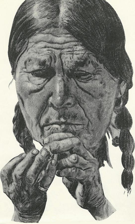 544x900 Indian Head Drawing By Vic Carrabotta
