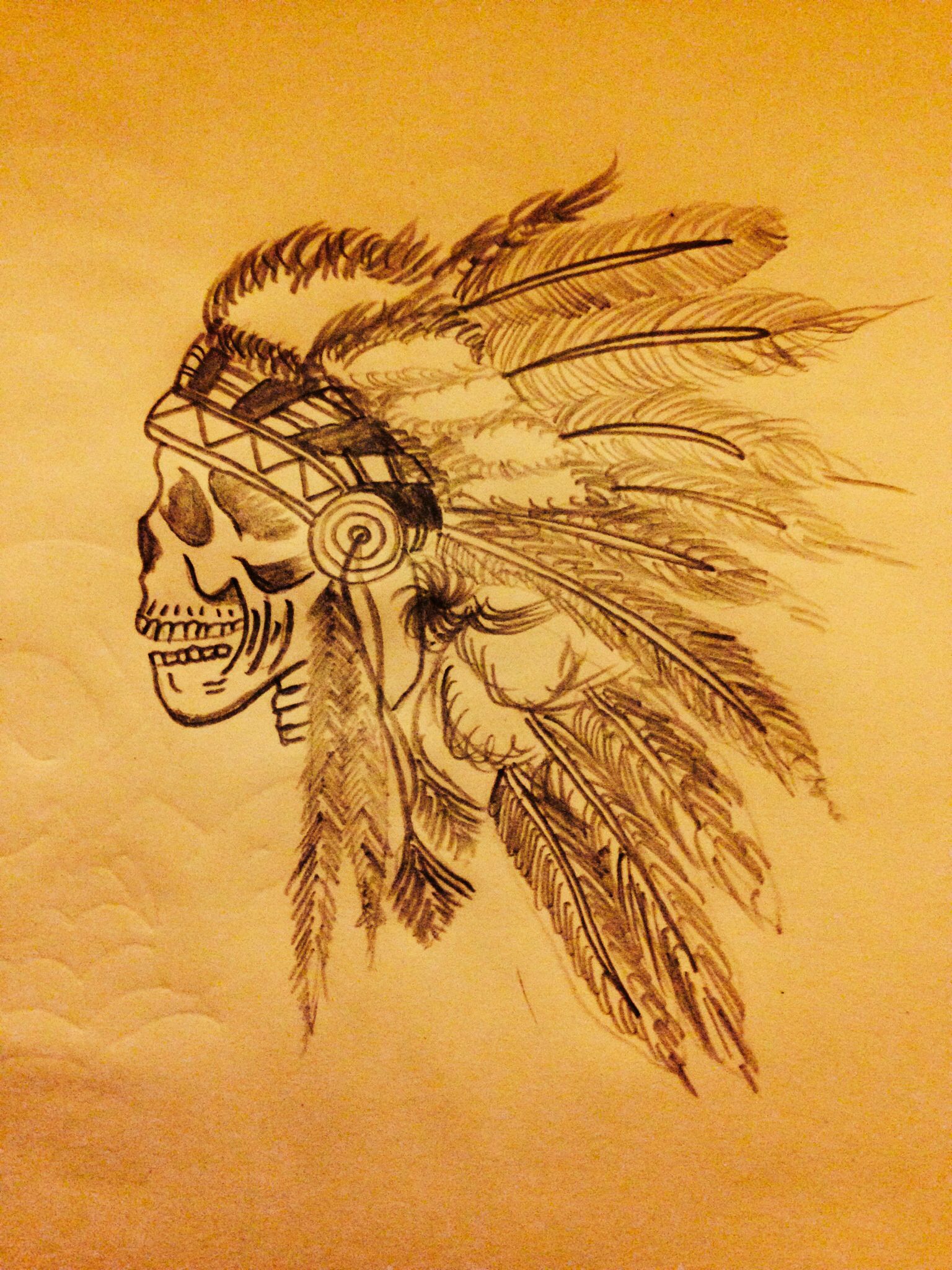 1536x2048 Tattoo Idea. Indian Head Dress Indian Skull Head