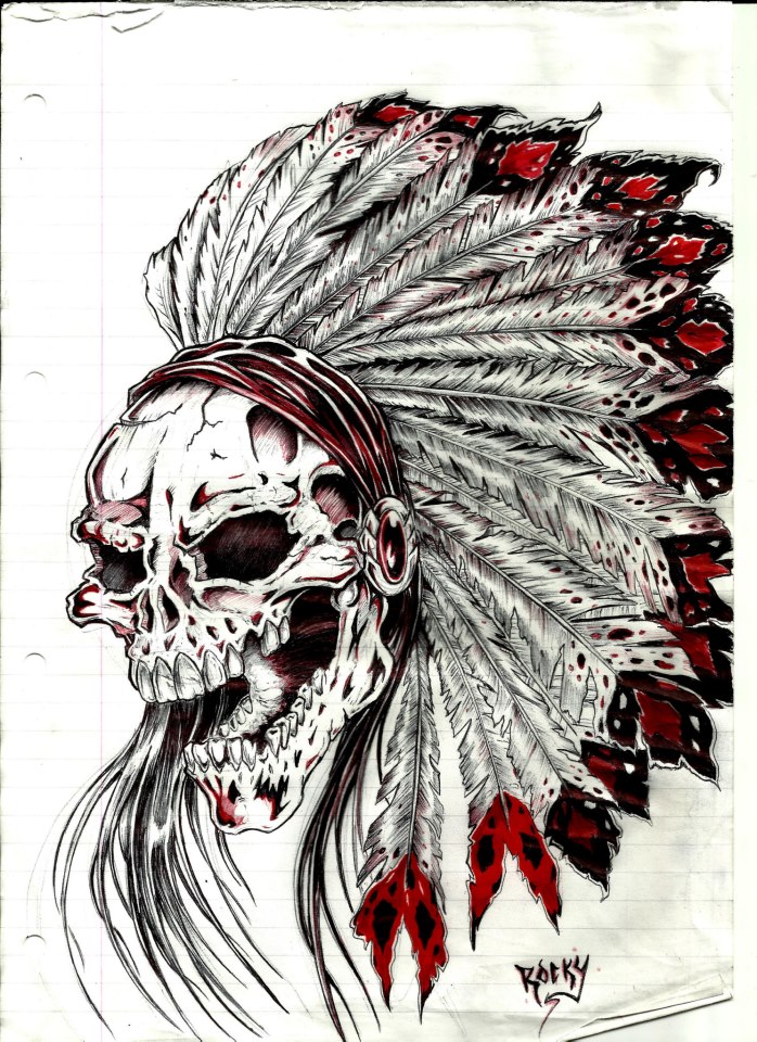 Indian Skull Drawing at GetDrawings | Free download