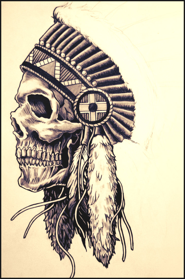 Indian Skull Drawing at GetDrawings | Free download