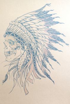 236x349 Apache Skull Tattoo