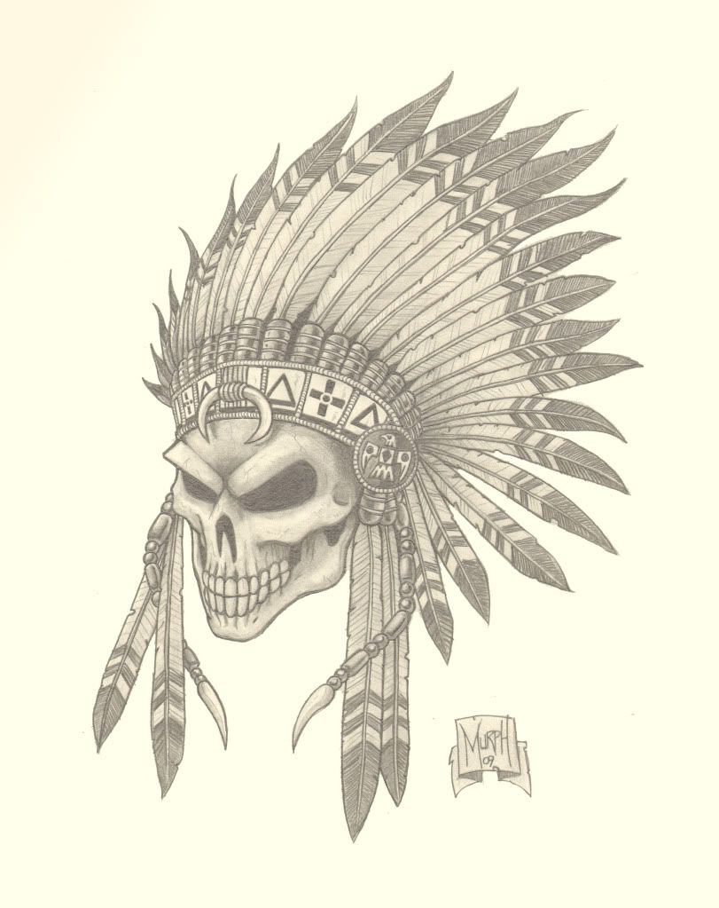 811x1023 Gladiatorr Skull Drawings Indian Skull Picture Tattoos