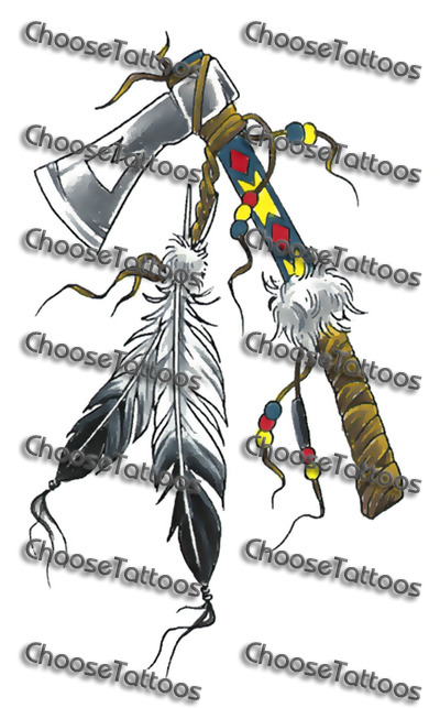 400x643 Tattoos Of Indian Tomahawks